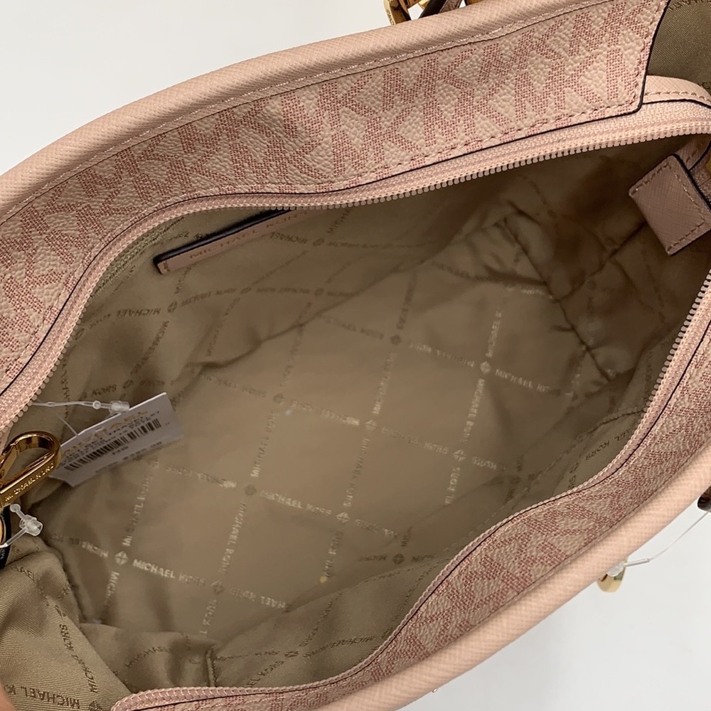 MICHAEL KORS Jet Set Travel Extra-Small Saffiano Leather Top-Zip Tote Bag BALLET - Picture 15 of 16